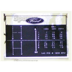UF82371    2000, 3000, 2600, 3600 - 6 Speed - shift pattern decal.